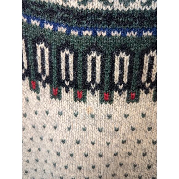 Vintage Y2K Woolrich Fair Isle Wool Sweater Unisex Apres Ski - Picture 6 of 8